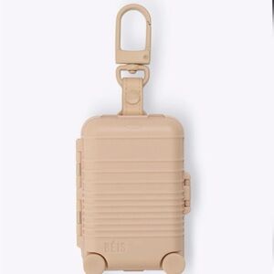 NWT BÉIS Micro Roller Suitcase Charm in Beige
